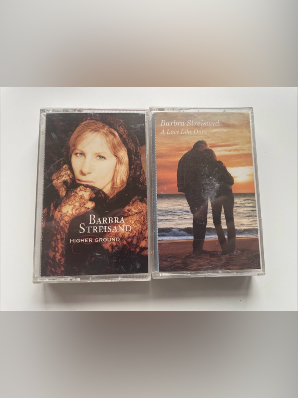 2 Barbara Streisand Cassette Tape Lot Higher Ground A love Like Ours